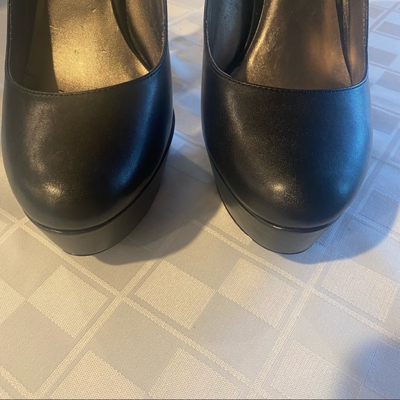 Lk New Pelle Moda Designer Black Pumps Heels 9 - Picture 5 of 7